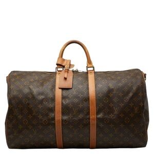 Authentic Louis Vuitton keepall 55 bandouliere travel unisex duffle bag